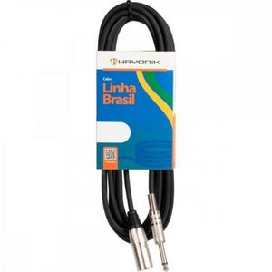Cabo Para áudio Linha Brasil Xlr(m) X P10 10m Preto Hayonik [f003]