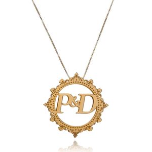 Colar Personalizado Mandala Trabalhado E Com Iniciais [f027]