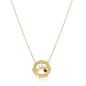 Colar Personalizado Mandala Mãe Amor Eterno Folheado Em Ouro 18k [f027]