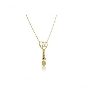 Colar Com Pingente De Fé Folheado Em Ouro 18k [f027]