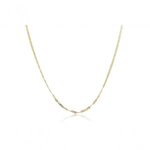 Colar Longo Elo Duplo Folheado Em Ouro 18k [f027]