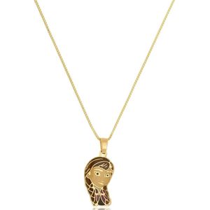 Colar Personalizado Ana Frozen Folheado Em Ouro 18k [f027]