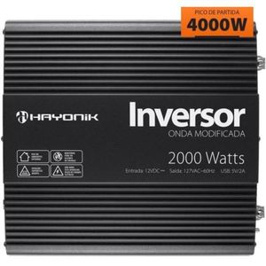 Inversor De Onda Modificada 2000w 12vdc-127v Pw11-4 Off Grid Hayonik [f003]