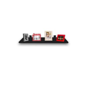 Prateleira Simples 70x15 Cm Com Suporte Em Mdf Preto [f031]