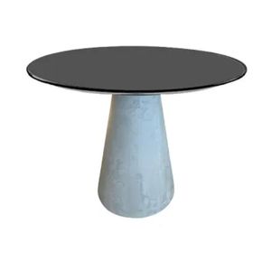 Mesa De Jantar Cone 150 Cm Cimento Queimado Preto