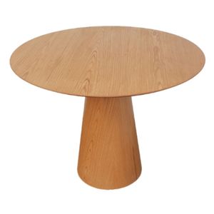 Mesa De Jantar Cone Redonda 110 Cm Madeira Freijó