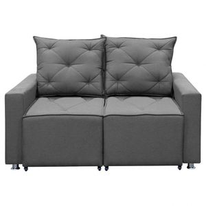 Sofá Retrátil 2 Lugares Bariloche 1.50cm Star Confort Grafite
