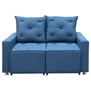 Sofá Retrátil 2 Lugares Bariloche 1.50cm Star Confort Azul Linho