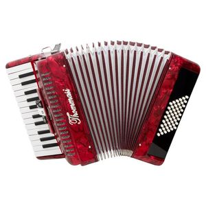 Acordeon 48 Baixos 26 Teclas Ta 4803 Vermelho Thommasi [f097]