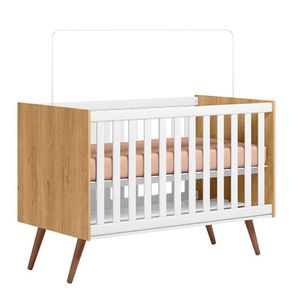 Berço Mini Cama Q Encanto Retro Freijo Toq-branco Acetinado - Qmovi