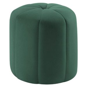 Puff Petala Daf Móveis 42 Cm (altura) Em Madeira Eucalipto Revestida Espuma D28 Veludo Verde