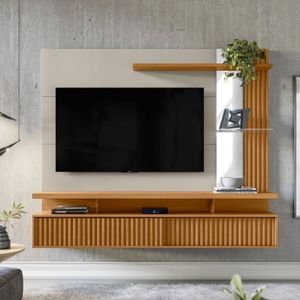 Painel Home Maragogi 182cm Tv Até 60 Polegadas Linea Brasil Nature Com Off White