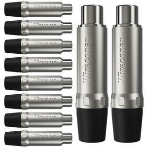 Plug Rca Fêmea Nickel Plt Wc 1222 Fl Bk Ni Wireconex 10 Unidades [f108]