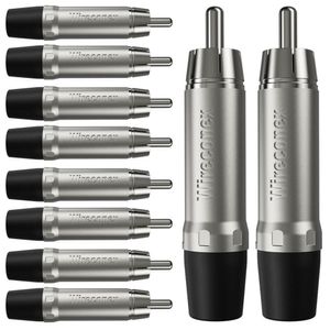 Conector Plug Rca Macho Wc 1212 Bk Wireconex 10unidades [f108]