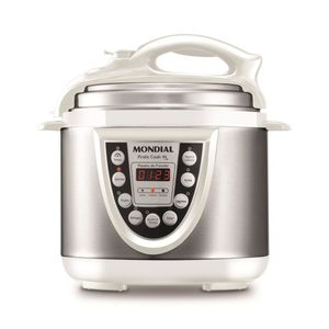 Panela De Pressão Mondial Eletrônica Branca Pe-29 220v-branco-inox