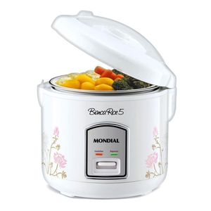 Panela Elétrica De Arroz Mondial Bianca Rice Npe-05 400w Com Capacidade De 5 Xícaras Branco 220v