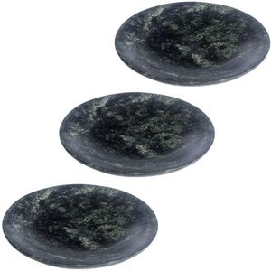 Kit 3 Pratos Rasos De Pedra Sabão 18 Cm