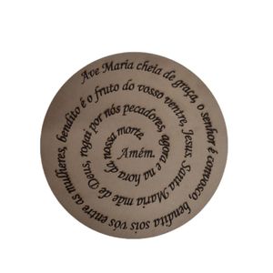Oração Ave Maria Mandala 30 Cm Gravado Mdf 3mm Natural [f031]