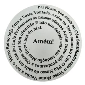 Oração Pai Nosso Mandala Redondo 30 Cm Branco [f031]