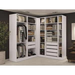 Armário Modulado 2300x1584x560 Linha Closets Adapt Branco