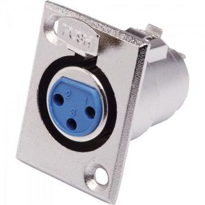 Conector Cannon Xlr Fêmea Painel Jccn0010 Níquel Storm - Pct - 10 [f002]