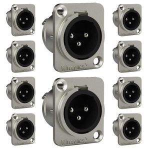 Conector Xlr Macho Wc 1033 Mp Bk Ni 3p Painel Wireconex 10 Unidades [f108]