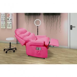 Poltrona Do Papai Reclinável Barão Corano Lash Cílios Estética pink 314 Pink 314