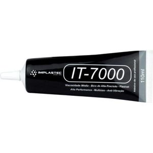 Cola Multiuso Preta It7000 Implastec - Cx - 12