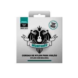 Jogo De Cordas P-violão Nylon Monterey Tensão Alta Emvn10b Prata Com Bolinha [f108]