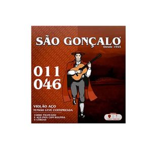Jogo De Cordas P-violão Aço C-bolinha 011" - 046" São Gonçalo [f108]