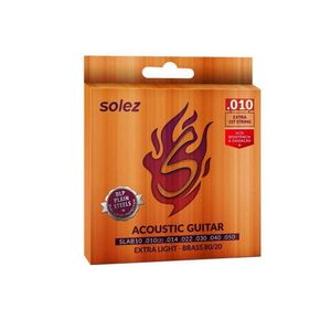 Jogo De Cordas P-violão Solez Brass 80-20 0.010"-0.050" Slab10 [f108]