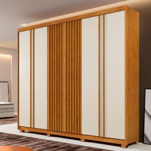 Guarda-roupa 6 Portas 6 Gavetas Montreal Cinamomo/off-white