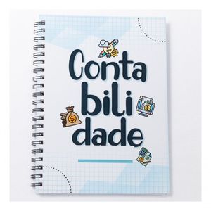 Caderno Universitário 100fls Contabilidade Profissões