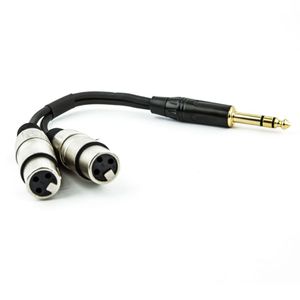 Cabo P10 Para 2 Xlr Fêmea Estereo - 80 Cm