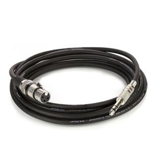 Cabo De Microfone Xlr Para P10 Estereo - Preto - 50 Metros