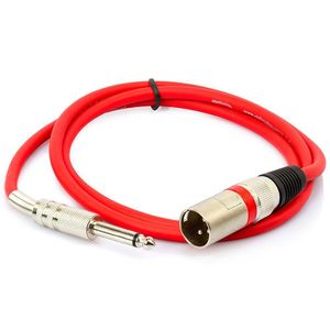 Cabo P10 Para Xlr Macho Vermelho Mono - 30 Metros