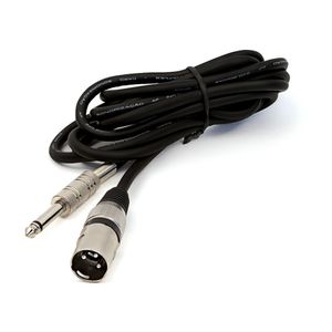Cabo P10 Para Xlr Macho Preto Mono - 4 Metros