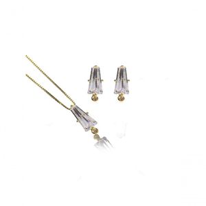 Conjunto Trapézio Em Zircônia [f027]