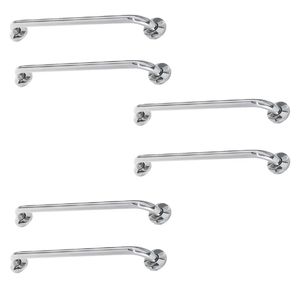 Alça De Apoio Inox Barra 60cm Kit 6 Unidades Banheiro Idoso
