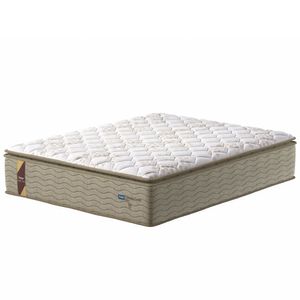 Colchão Casal Queen Molas Guarda Costas Max 158x198x40cm suporta Até 180kg Por Pessoa Bege-bco