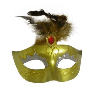 Mascara Fantasia Carnaval Kit Com 6 Unidades Amarelo Festa Baile Eventos