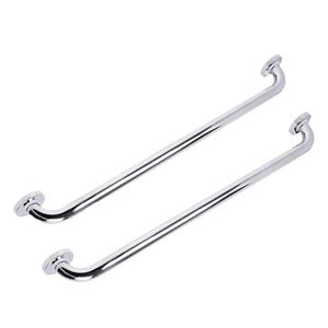 Alça Barra De Apoio Aço Inox Kit 2 Uni Suporte 70cm Box Banheiro Acessibilidade Gestante Idoso