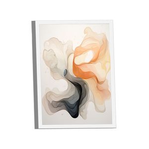 Quadro Abstrato Claro Fumaça -- Br Artes