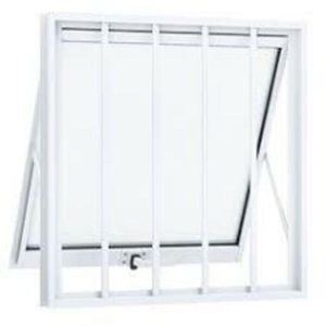Janela Maxiar De Banheiro Com Grade 60x60 Branco [f123]