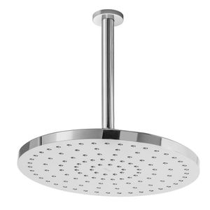 Chuveiro Com Tubo De Teto Redondo 250 Mm Rainsense Roca Cromado