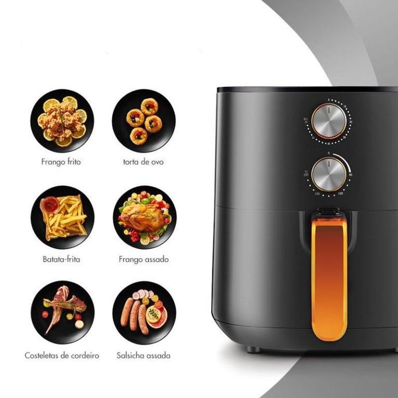 Air Fryer Gaabor 4,5L 127V Cinza - 5% OFF no Pix