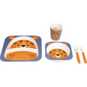Kit Refeição Bambu - Tigre - Un - 3 [f102]