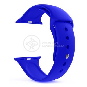 Pulseira Silicone Para Iwo Smartwatch 42mm E 44mm - Azul Escuro
