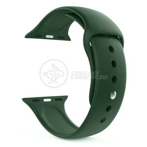 Pulseira Silicone Para Iwo Smartwatch 42mm E 44mm - Verde Escuro