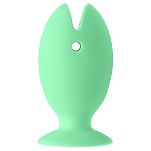 Suporte Para Escova De Dente Em Silicone Peixinho Ventosa Verde
